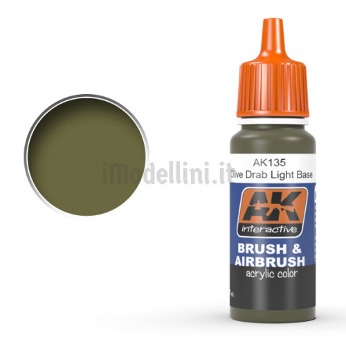 Vernice Acrilica AK Interactive Olive Drab Light Base