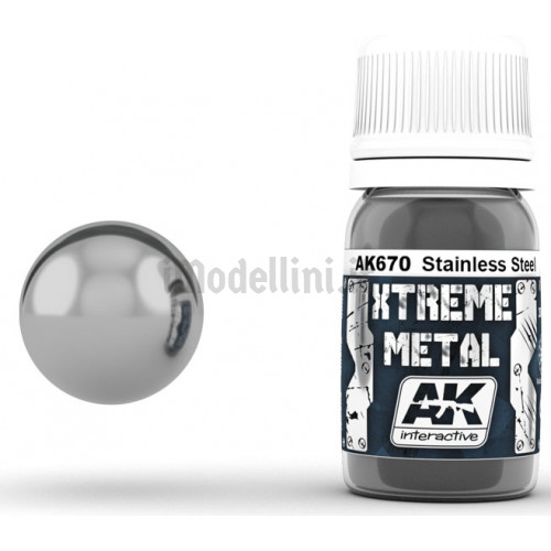 Vernice AK Xtreme Metal Stainless Steel