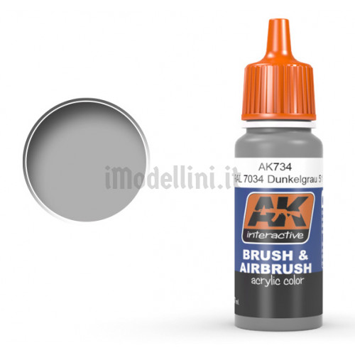 Vernice Acrilica AK Interactive RAL 7034 Dunkelgrau 51