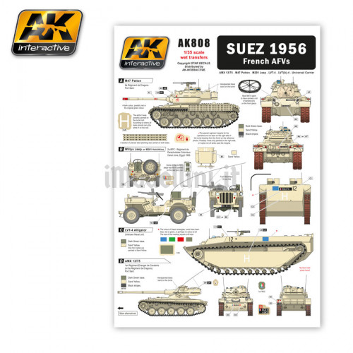 Decals per Veicoli Afv Francesi Crisi di Suez 1956