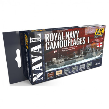 Set Vernici Acriliche AK Naval Royal Navy Camouflages Vol.1
