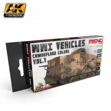 Set Meng Acrilici WWI Vehicles Camouflage Colors Vol.1