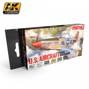 Set Meng Acrilici U.S. Aircraft Metal Skin Colors