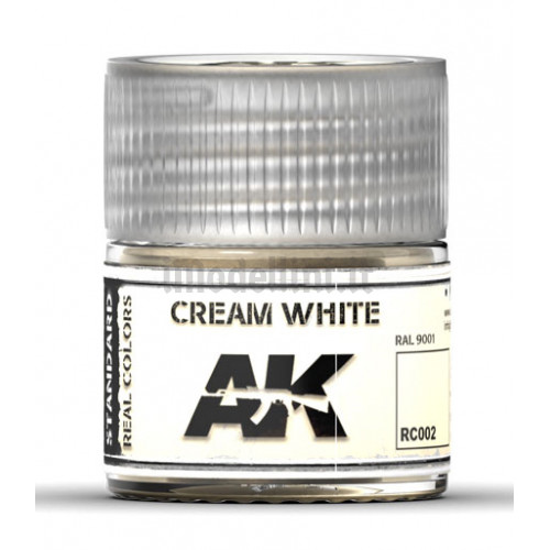 Vernice Acrilica AK Real Colors Cream White RAL 9001 10ml