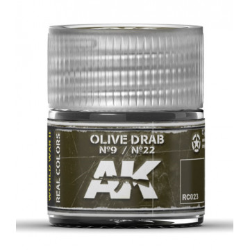 Vernice Acrilica AK Real Colors Olive Drab n.9/n.22 10ml