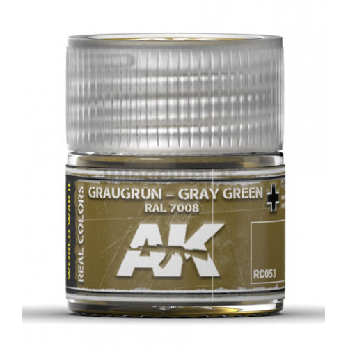 Vernice Acrilica AK Real Colors GraugrN-Gray Green RAL 7008 10ml