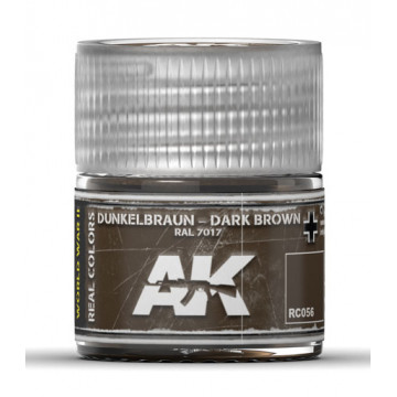 Vernice Acrilica AK Real Colors Dunkelbraun-Dark Brown RAL 7017 10ml