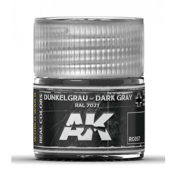 Vernice Acrilica AK Real Colors Dunkelgrau-Dark Gray RAL 7021 10ml