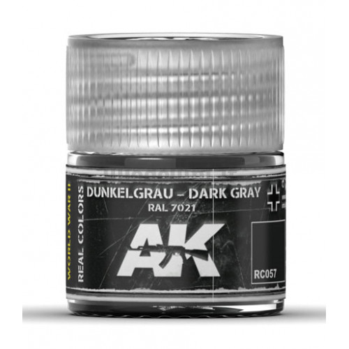 Vernice Acrilica AK Real Colors Dunkelgrau-Dark Gray RAL 7021 10ml