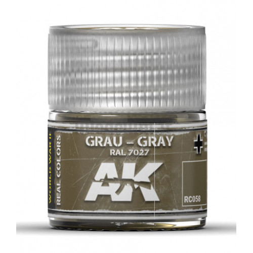 Vernice Acrilica AK Real Colors Grau-Gray RAL 7027 10ml