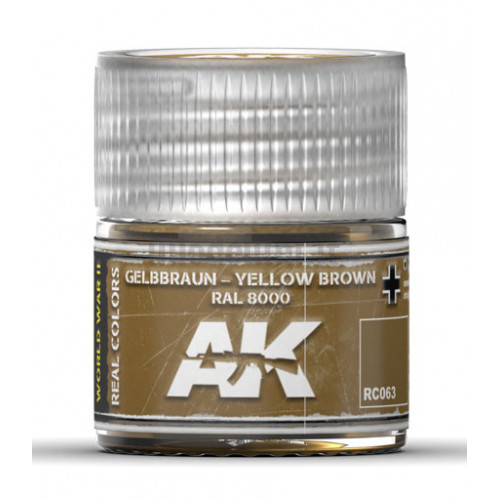 Vernice Acrilica AK Real Colors Gelbbraun-Yellow Brown RAL 8000 10ml