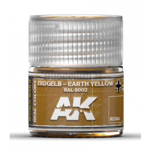 Vernice Acrilica AK Real Colors Erdgelb-Earth Yellow RAL 8002 10ml