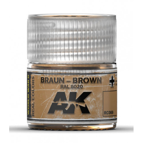 Vernice Acrilica AK Real Colors Braun-Brown RAL 8020 10ml