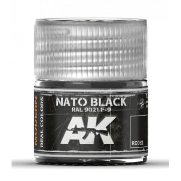 Vernice Acrilica AK Real Colors Nato Black RAL 9021 F-9 10ml
