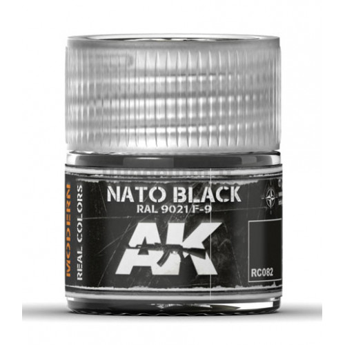 Vernice Acrilica AK Real Colors Nato Black RAL 9021 F-9 10ml