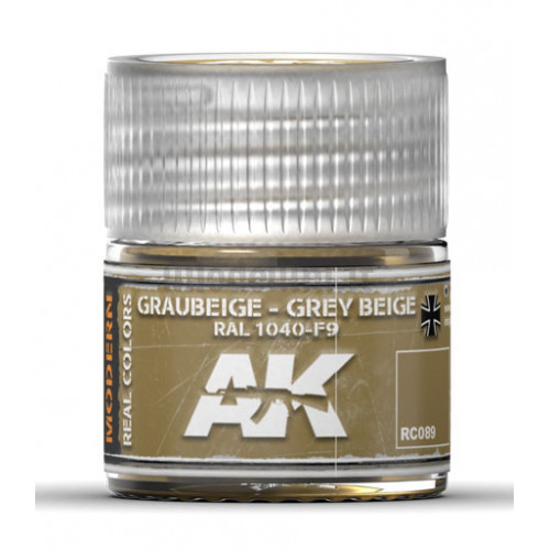 Vernice Acrilica AK Real Colors Graubeige-Grey Beige RAL 1040-F9 10ml
