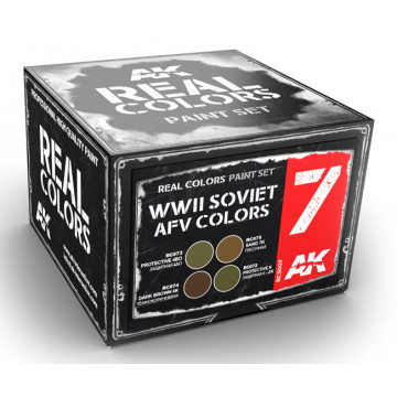 Set Vernici Acriliche AK WWII Soviet AFV Colors