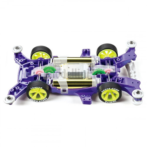 Mini 4WD Pro Keen Hawk Jr Clear Purple con Telaio MA