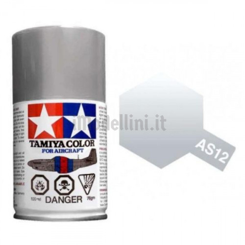 Vernice Spray Tamiya AS-12 Aircraft Bare Metal Silver