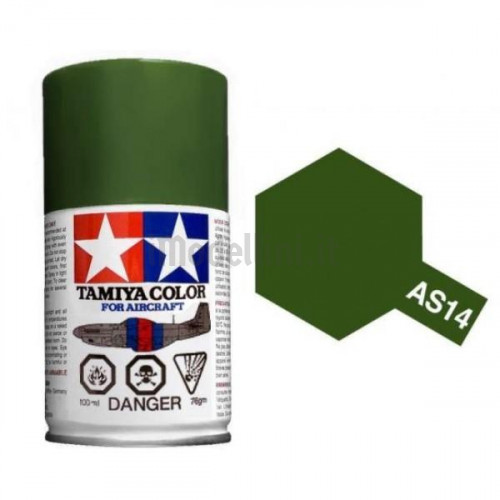 Vernice Spray Tamiya AS-14 Aircraft Olive Green Usaf