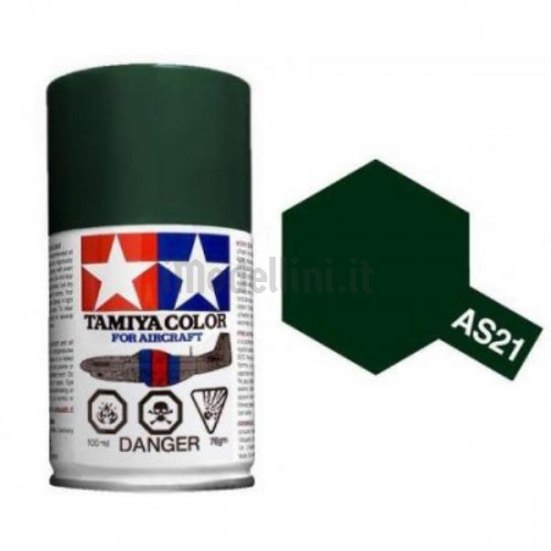 Vernice Spray Tamiya AS-21 Aircraft Dark Green 2 Ijn