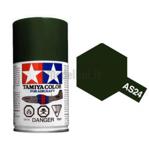 Vernice Spray Tamiya AS-24 Aircraft Dark Green Luftwaffe