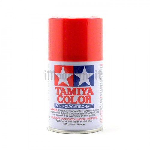 Vernice Spray Tamiya PS-34 Bright Red per Policarbonato