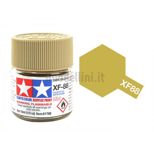 Vernice Acrilica Tamiya Mini XF-88 Dark Yellow 2
