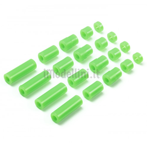 Set Spessori in Plastica Light Weight Verde Fluo