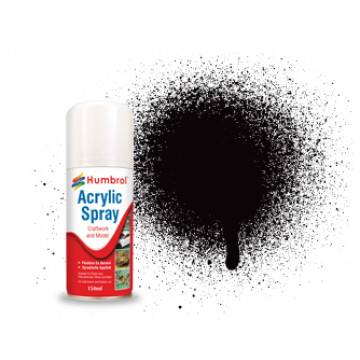 Vernice Spray Humbrol Acrylic n.85 Black Satin