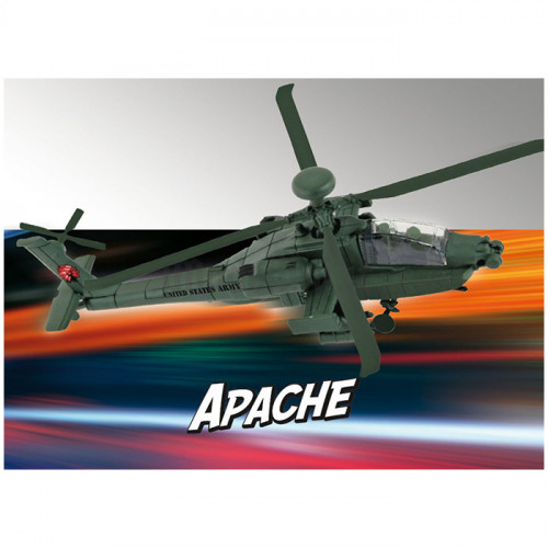 Elicottero AH-64 Apache Build & Play 1:100