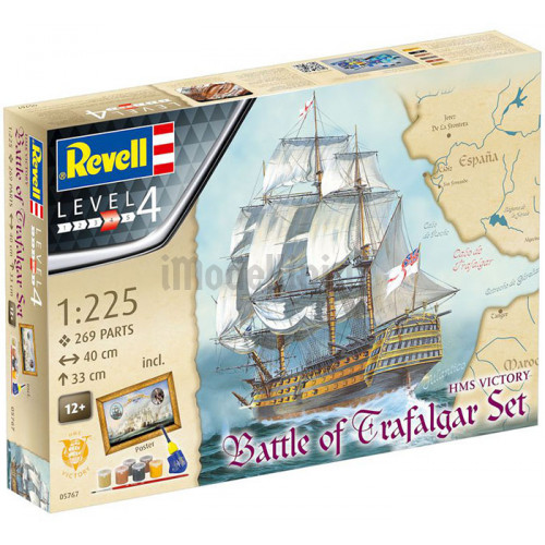 Vascello HMS Victory Battle of Trafalgar Gift Set 1:225