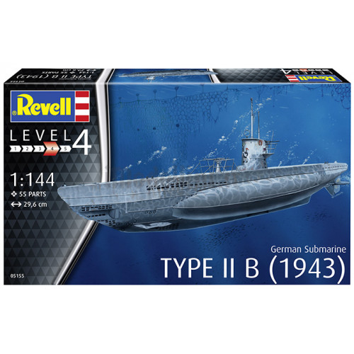 Sottomarino Tedesco U-Boot Type IIB 1943 1:144