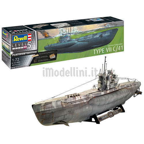 Sottomarino Tedesco U-Boot Type VII C/41 1:72