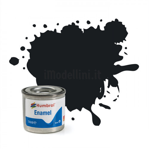 Vernice a Smalto Humbrol n.21 Black Gloss da 14ml