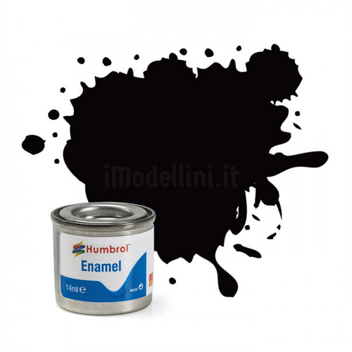 Vernice a Smalto Humbrol n.85 Coal Black Satin da 14ml