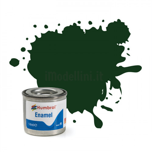 Vernice a Smalto Humbrol n.195 Dark Green Satin da 14ml