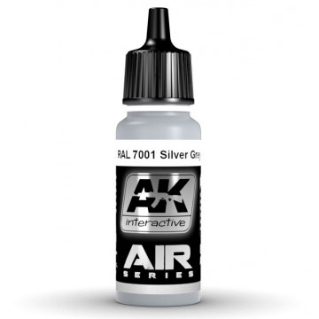Vernice Acrilica AK Serie Air RAL 7001 Silver Grey Silbergrau