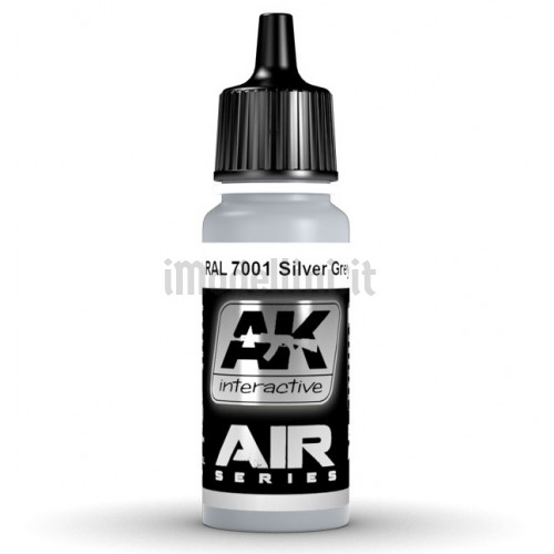 Vernice Acrilica AK Serie Air RAL 7001 Silver Grey Silbergrau