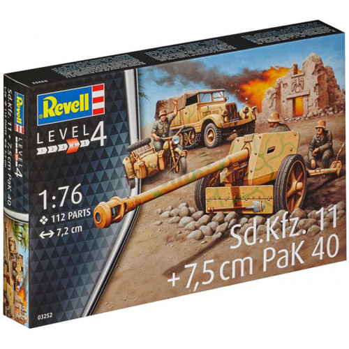 Semicingolato Sd.Kfz. 11 e Cannone Anticarro Pak 40 1:76