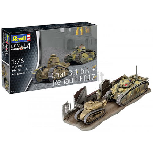 Carri Armati Char B1 Bis e Renault FT-17 1:76