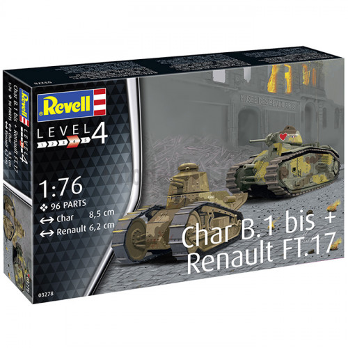 Carri Armati Char B1 Bis e Renault FT-17 1:76