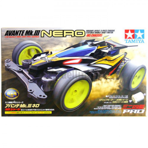 Mini 4WD Pro Avante Mk.III Nero con Telaio MS-L