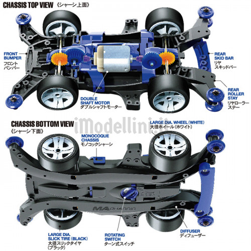 Mini 4WD Pro Shooting Proud Star con Telaio MA