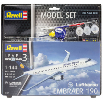 Model Set Embraer 190 Lufthansa 1:144