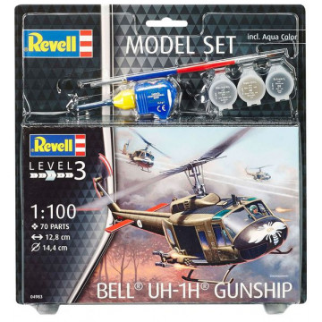 Model Set Elicottero Bell UH-1H Gunship 1:100