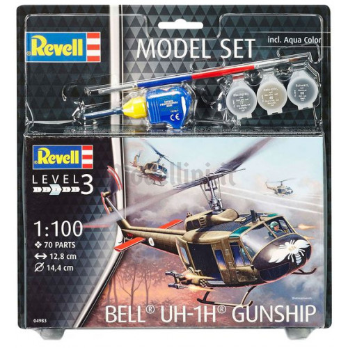 Model Set Elicottero Bell UH-1H Gunship 1:100