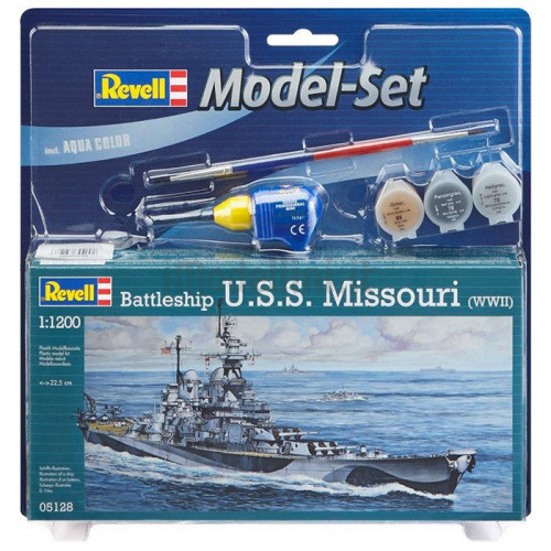 Model Set Nave Corazzata USS Missouri WWII 1:1200