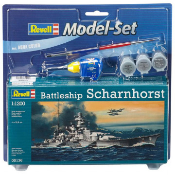 Model Set Incrociatore Scharnhorst 1:1200