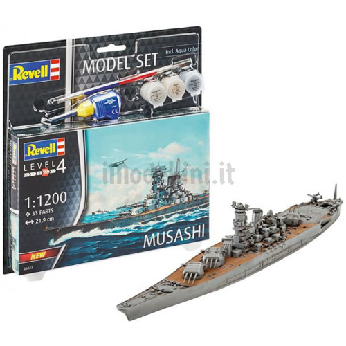 Model Set Nave da Guerra Giapponese Musashi 1:1200